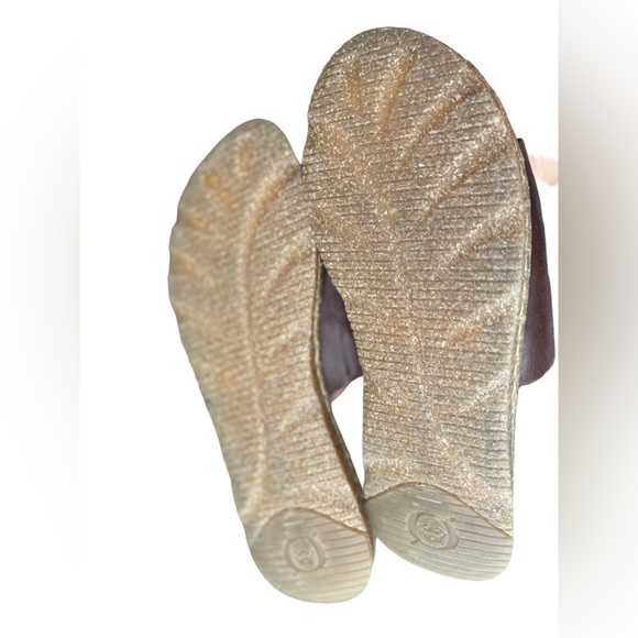 BORN Brown Leather Sandals BR0024323 Women's US Size 8 EUR 39 Slides - Picture 4 of 6